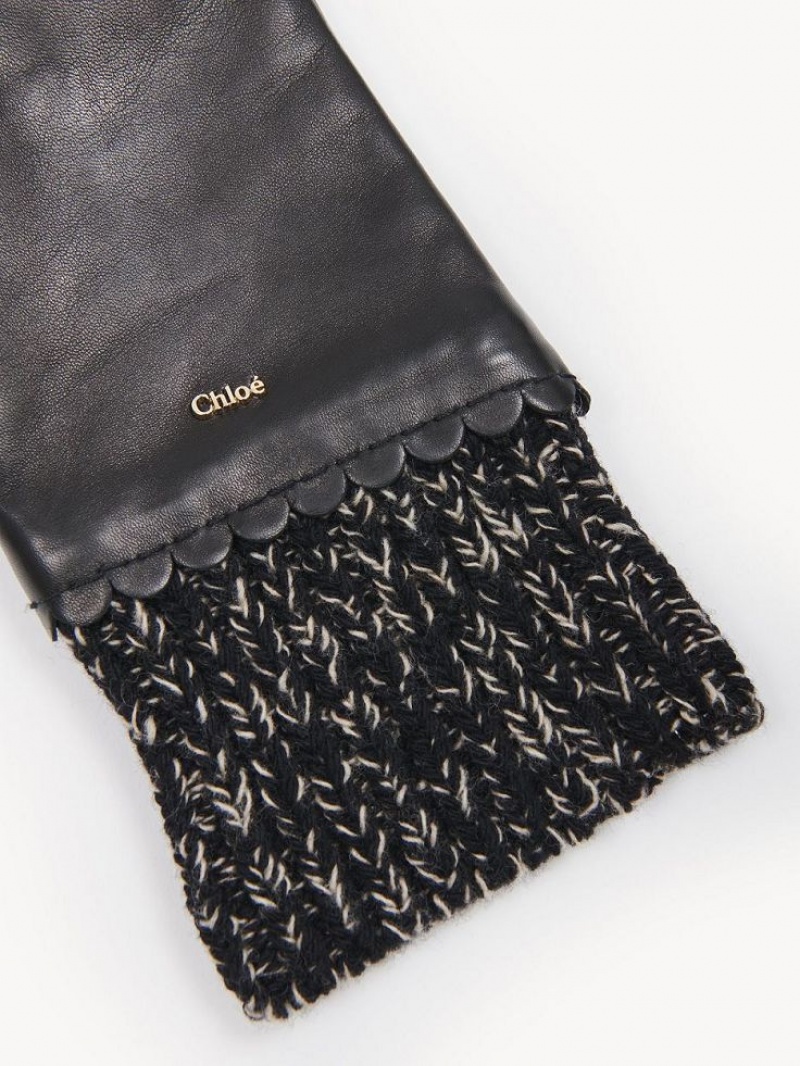 Black Chloe Jamie Gloves | CHE-SR14484