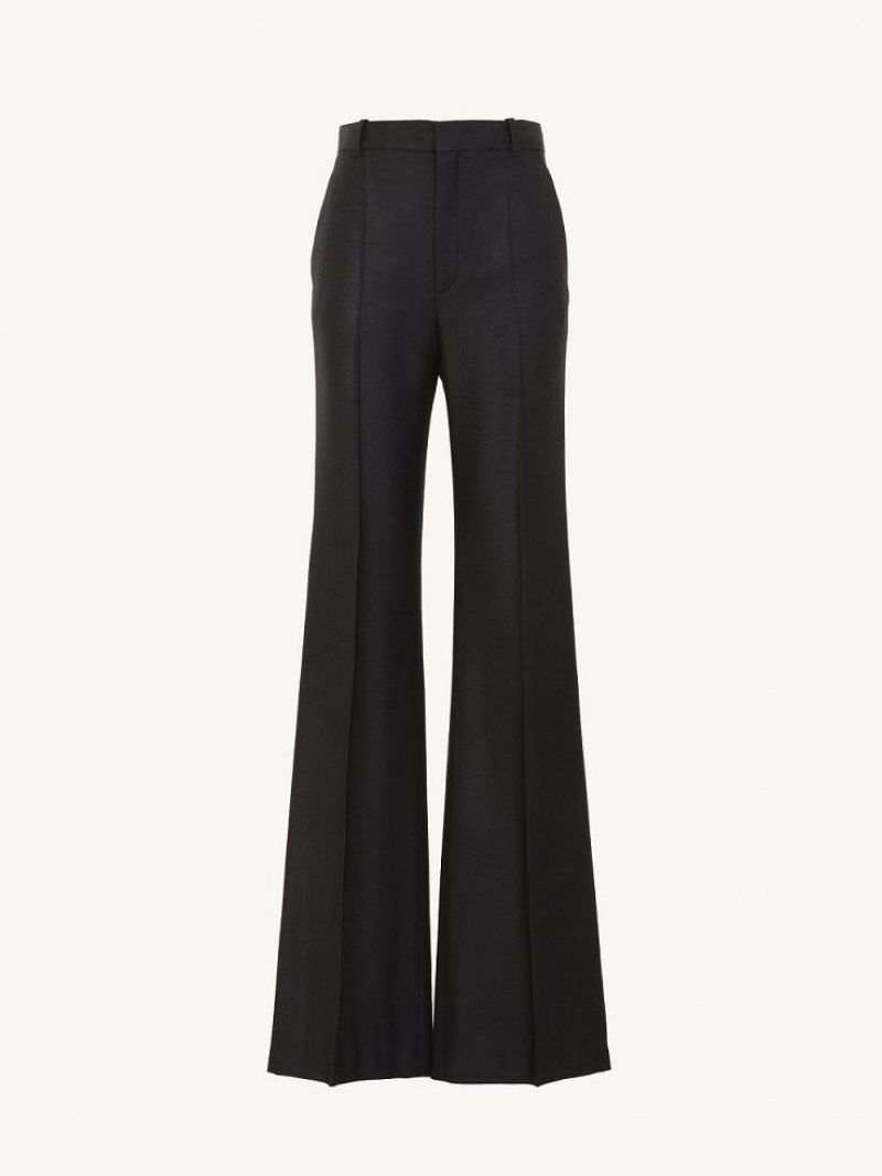 Black Chloe Low-waist Flare Pants | CHE-SR14020