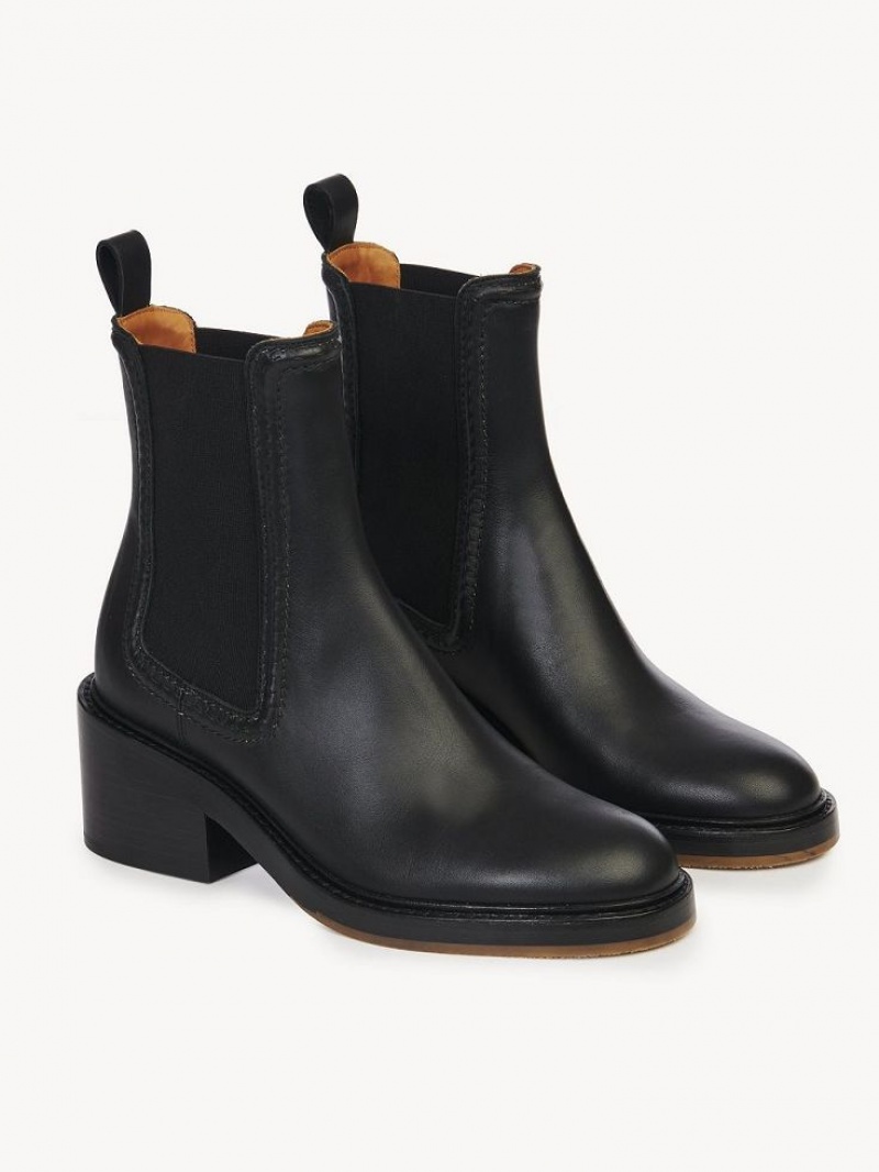 Black Chloe Mallo Ankle Boots | CHE-SR14240