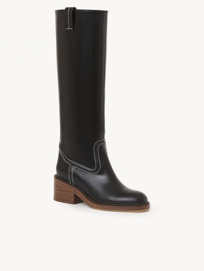 Black Chloe Mallo Tall Boots | CHE-SR14222