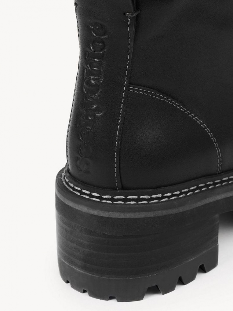 Black Chloe Mallory Biker Boots | CHE-SR14863