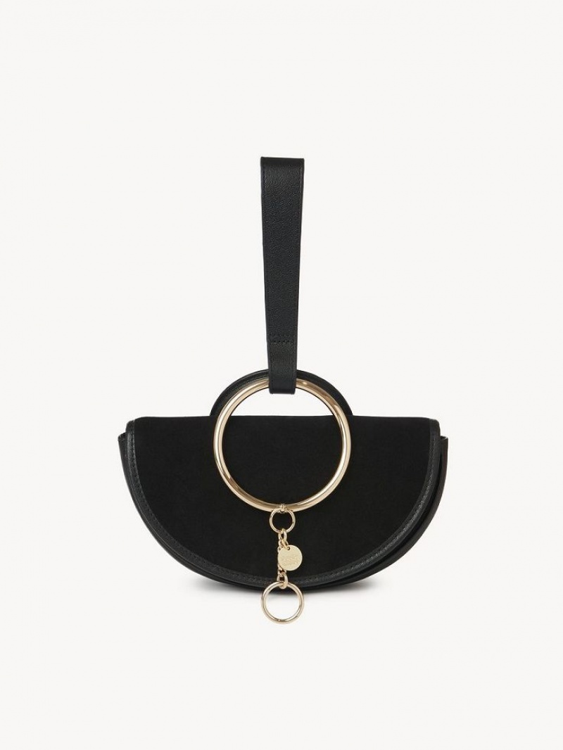 Black Chloe Mara Half Moon Mini Bags | CHE-SR14754