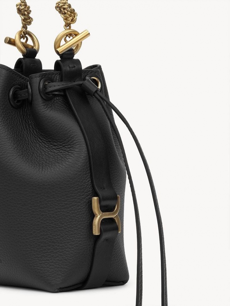 Black Chloe Marcie Micro Bucket Crossbody Bags | CHE-SR13576