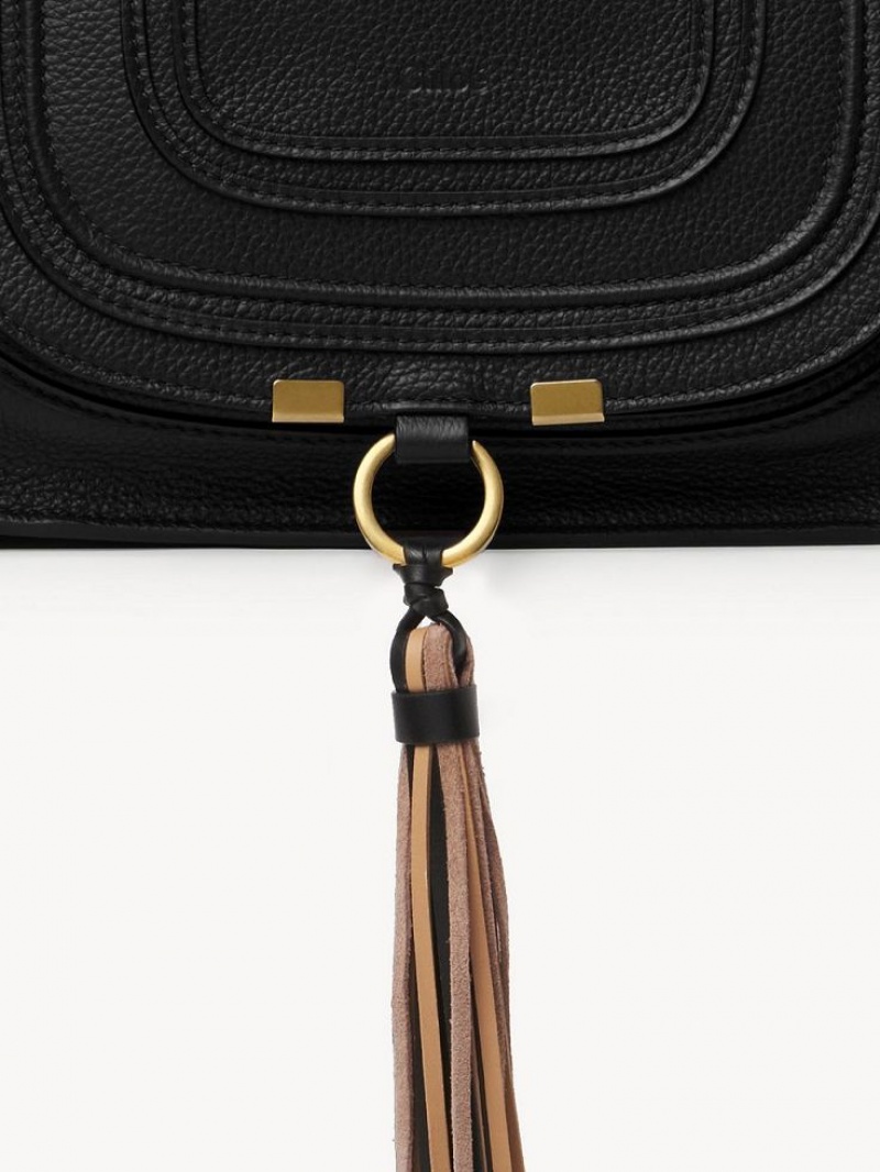 Black Chloe Marcie Small Double Carry Crossbody Bags | CHE-SR13489