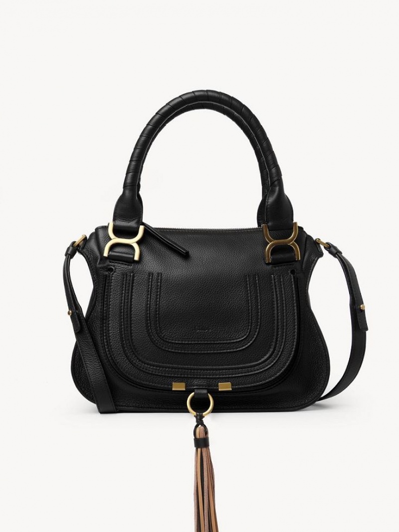 Black Chloe Marcie Small Double Carry Crossbody Bags | CHE-SR13489