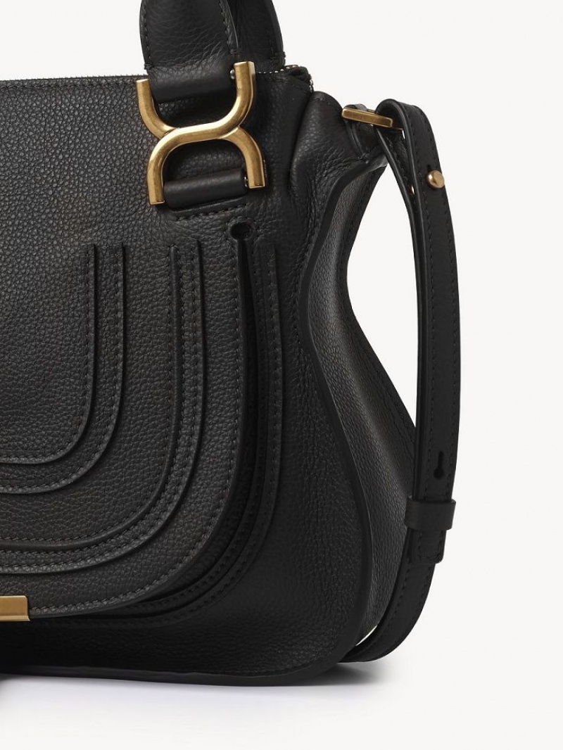 Black Chloe Marcie Small Double Carry Crossbody Bags | CHE-SR13543