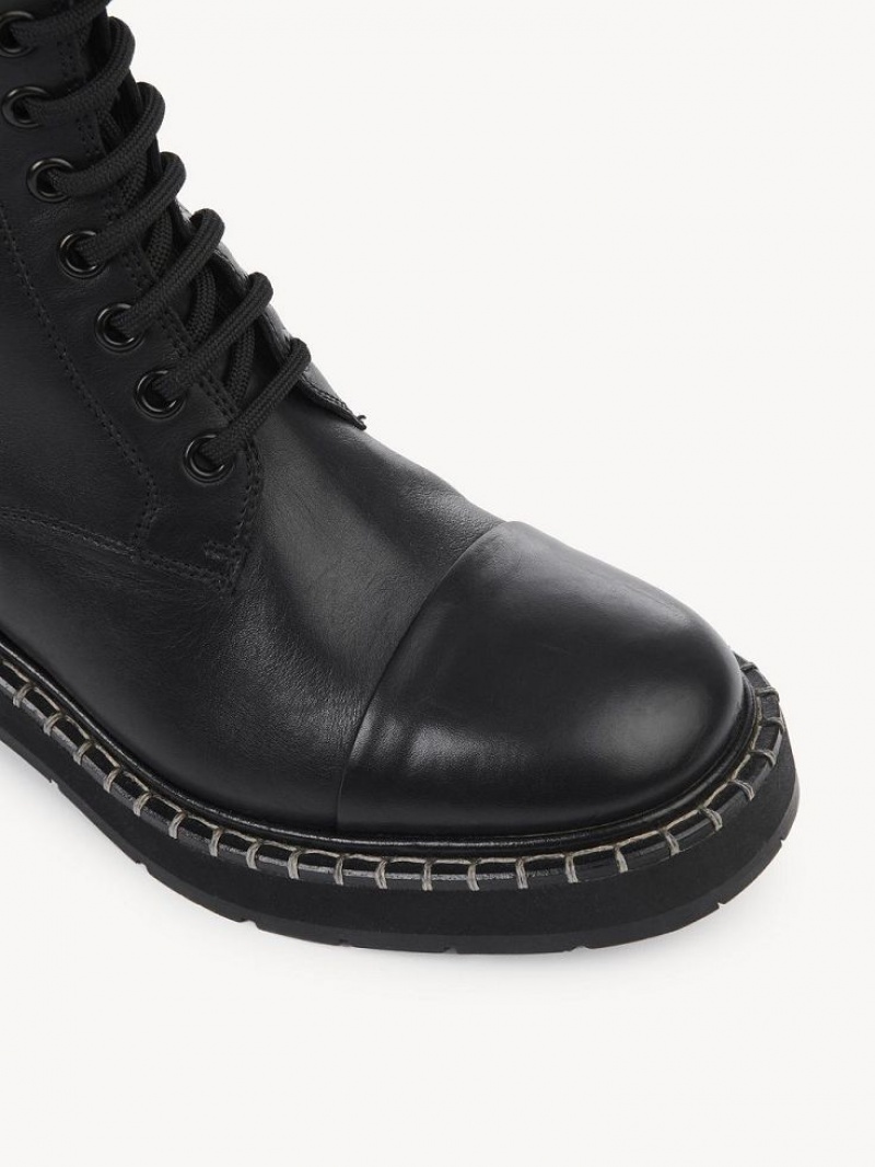 Black Chloe Noua Combat Boots | CHE-SR14242