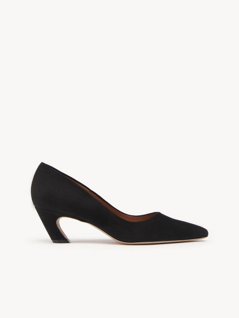 Black Chloe Oli Heel Pumps | CHE-SR14268