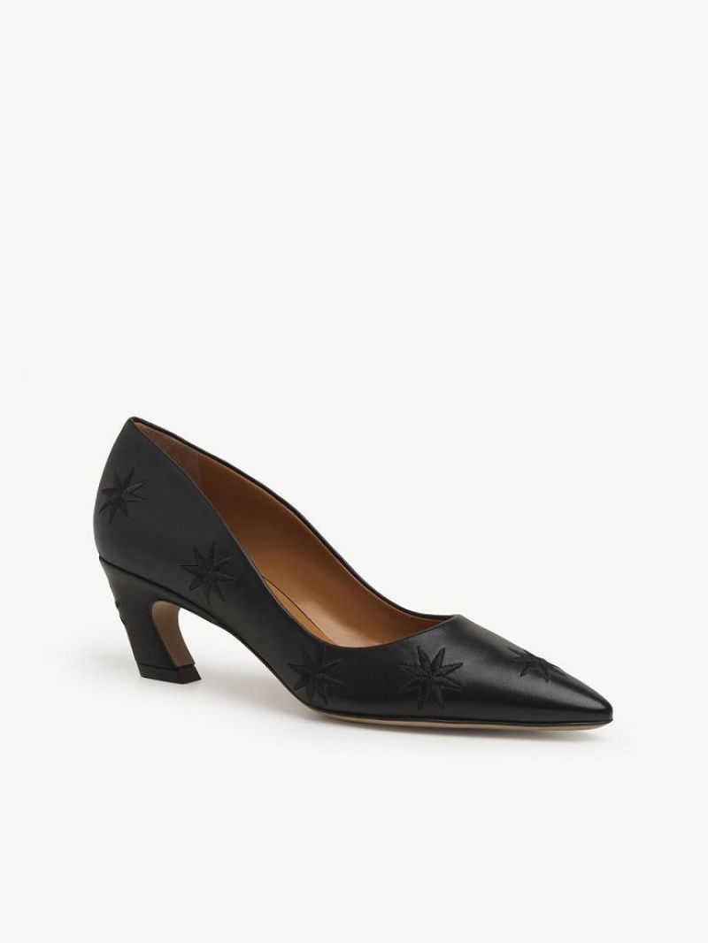 Black Chloe Oli Pumps | CHE-SR14269