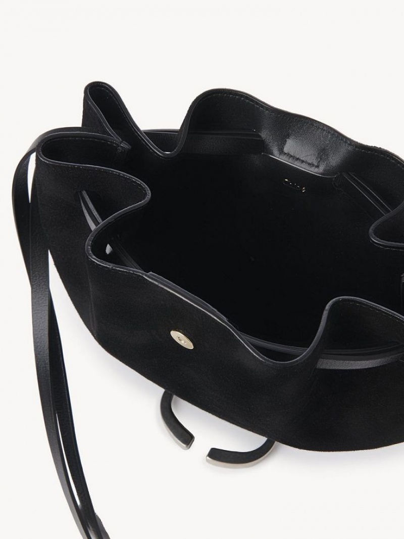 Black Chloe Round Pouch Mini Bags | CHE-SR13708