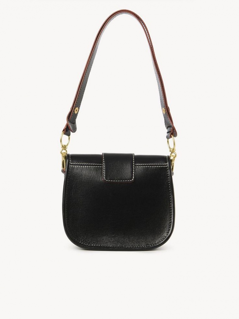 Black Chloe Saddie Satchel Shoulder Bags | CHE-SR14665