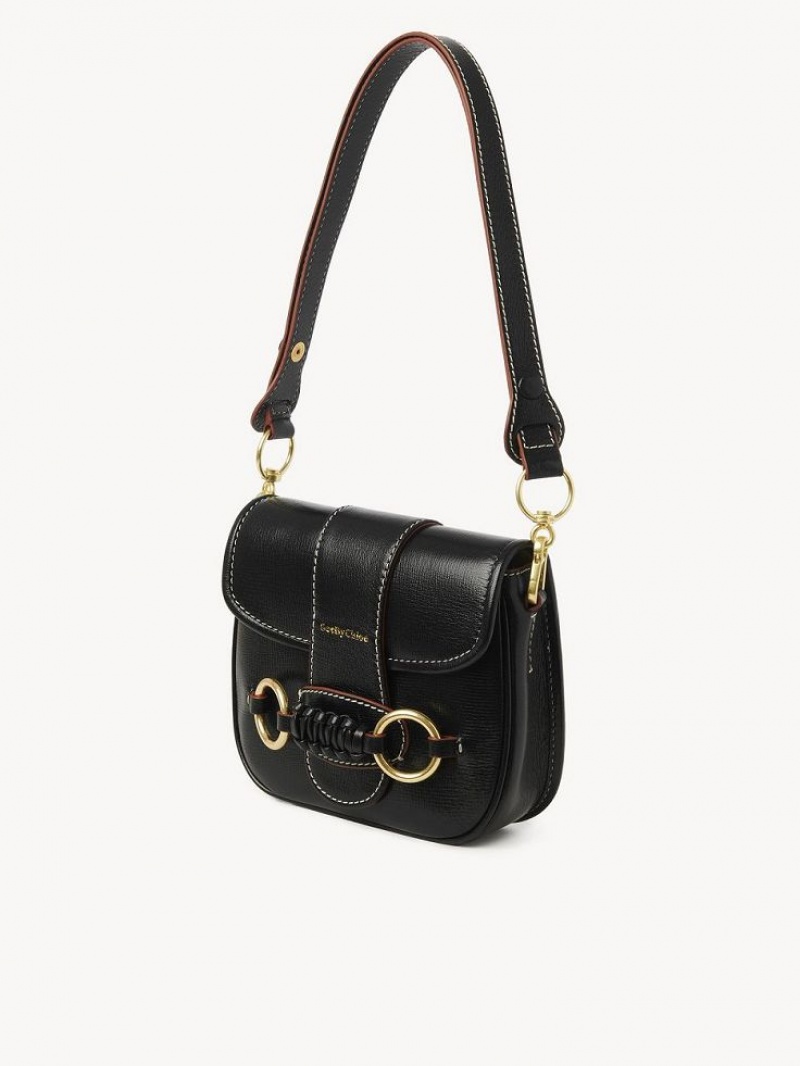 Black Chloe Saddie Satchel Shoulder Bags | CHE-SR14665