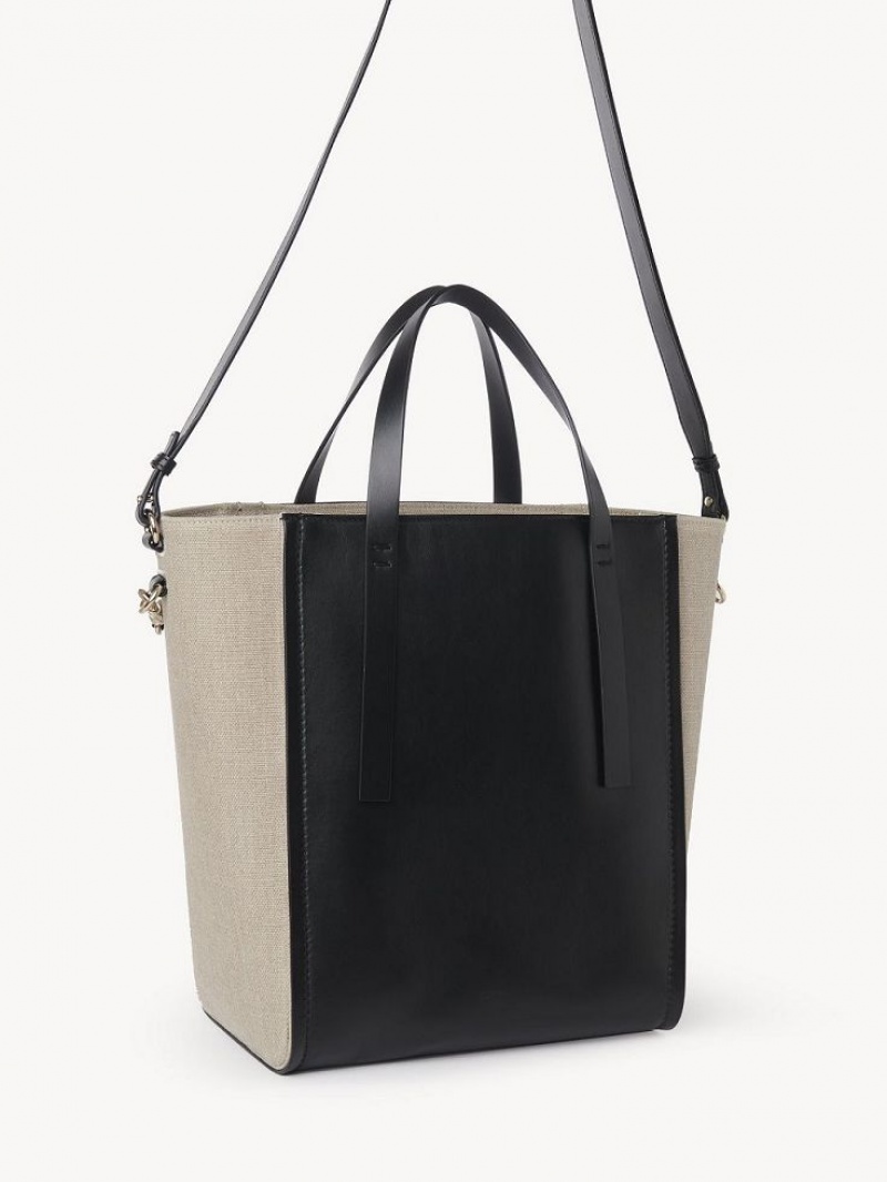 Black Chloe Sense Medium Shoulder Bags | CHE-SR13423