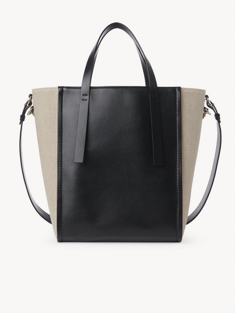 Black Chloe Sense Medium Tote Bags | CHE-SR13358