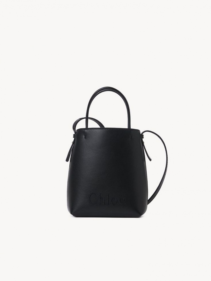 Black Chloe Sense Micro Crossbody Bags | CHE-SR13582