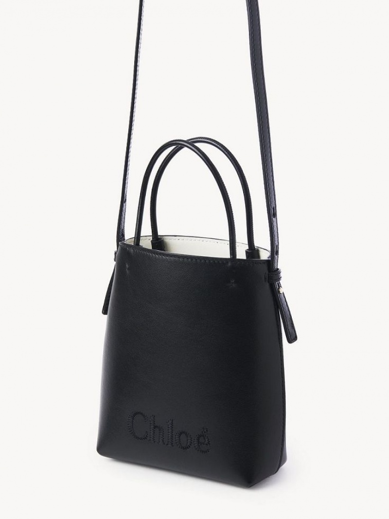 Black Chloe Sense Micro Crossbody Bags | CHE-SR13582