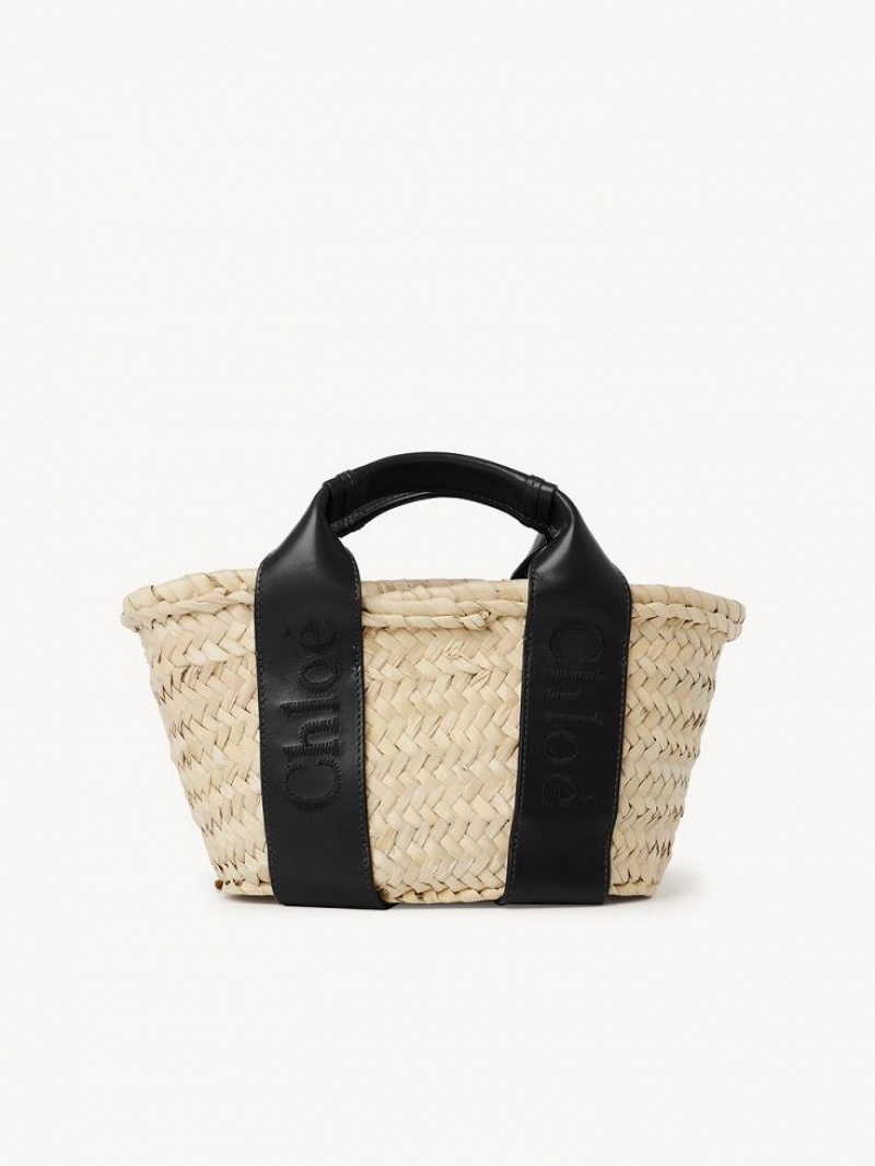 Black Chloe Sense Small Basket Shoulder Bags | CHE-SR13402