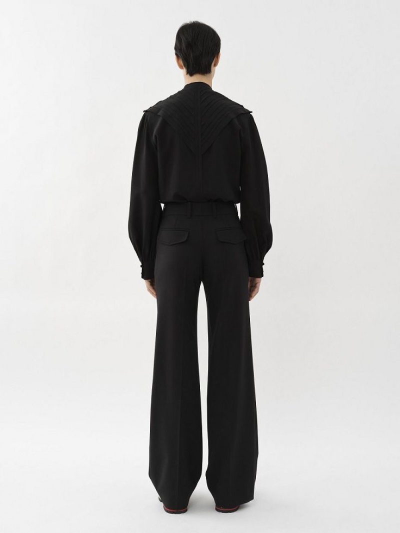 Black Chloe Signature Flared Pants | CHE-SR13968