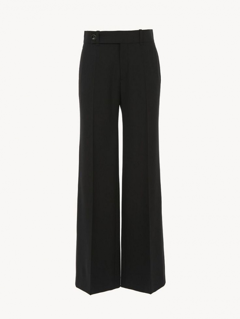 Black Chloe Signature Flared Pants | CHE-SR13968