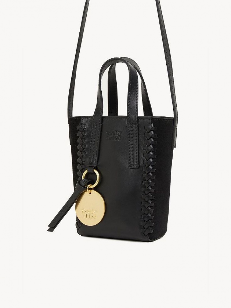 Black Chloe Tilda Mini Tote Bags | CHE-SR14708