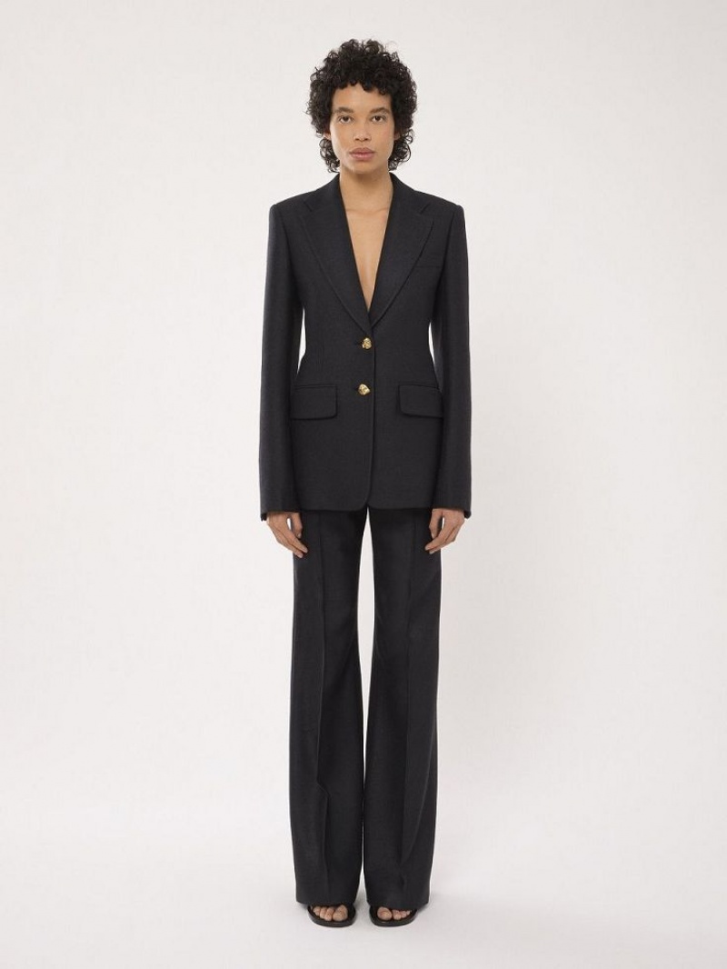 Black Chloe Two-button Tailored Suiting | CHE-SR14028