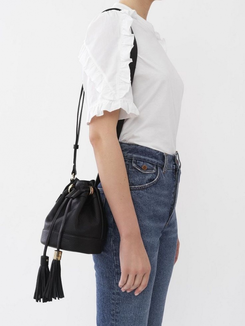 Black Chloe Vicki Small Bucket Shoulder Bags | CHE-SR14644