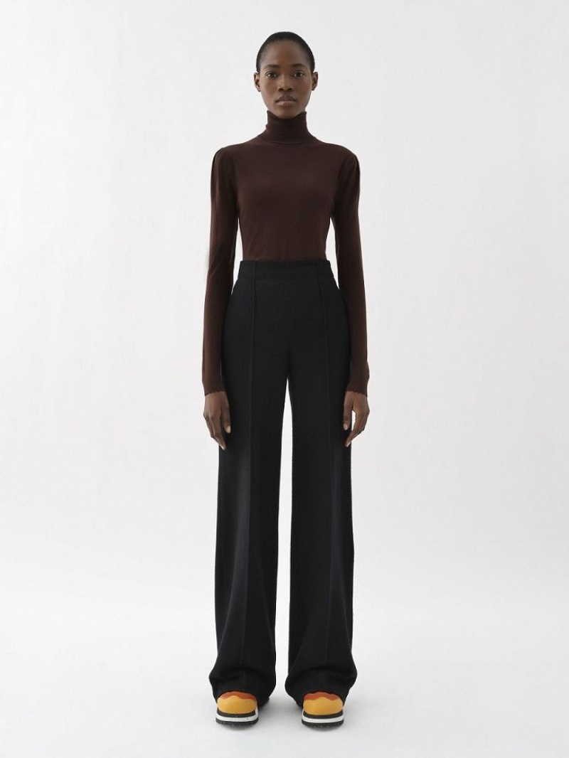 Black Chloe Wide-leg Pants | CHE-SR13986