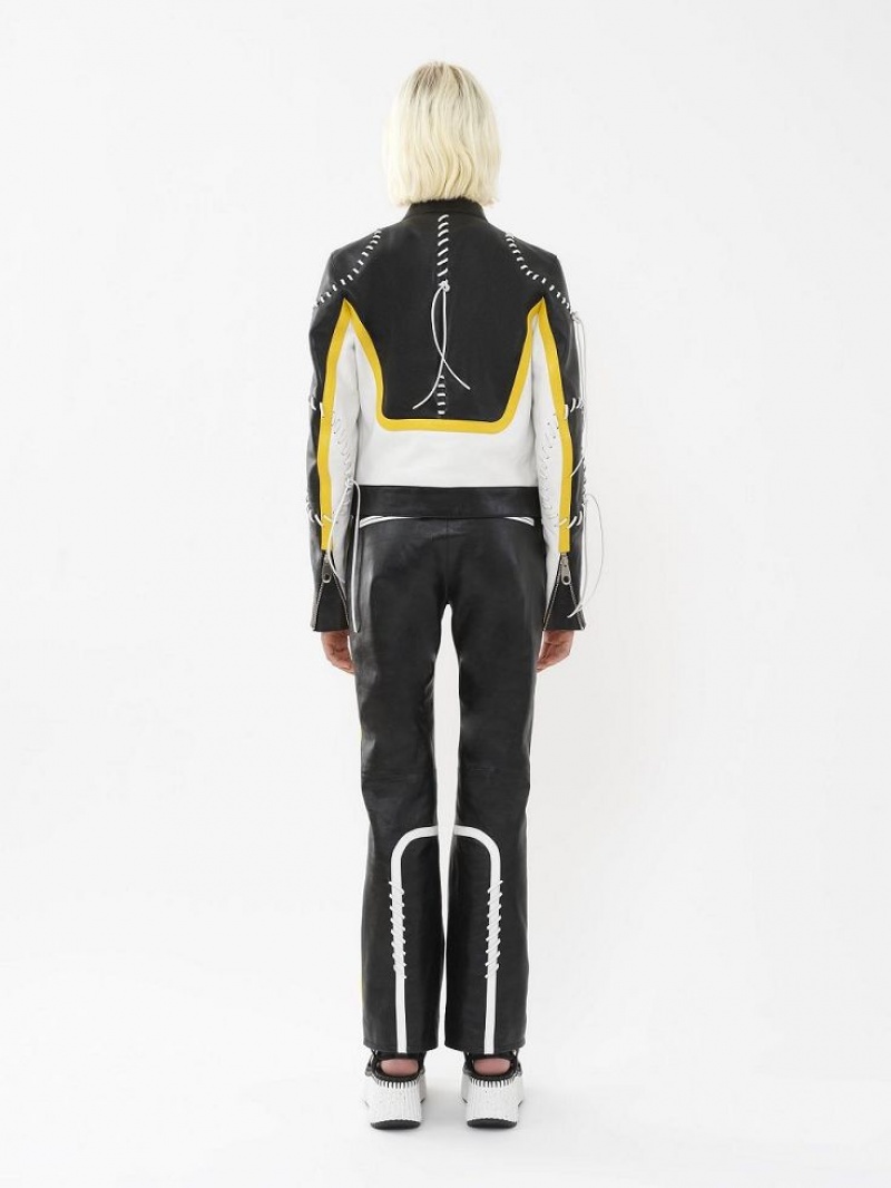 Black - Yellow 1 Chloe Biker Jackets | CHE-SR13783