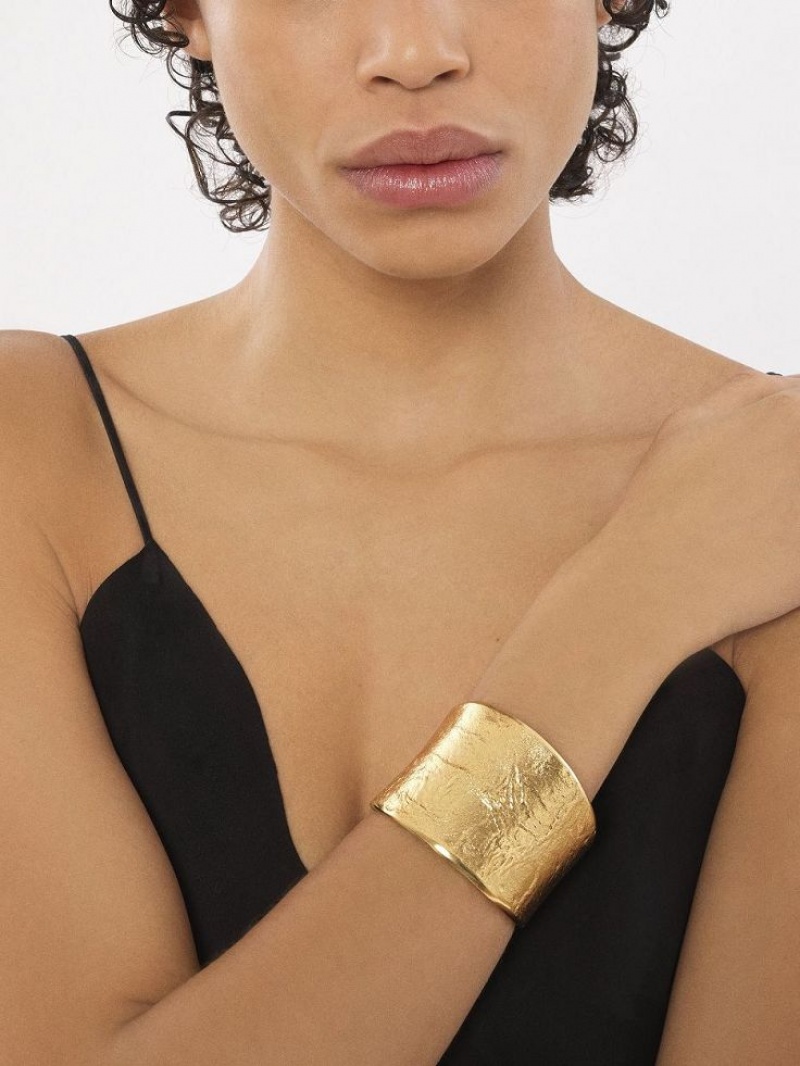 Bright Gold Chloe Penelope Cuff Bracelets | CHE-SR14463