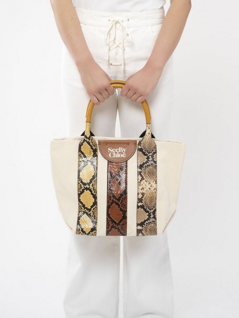 Burning Camel Chloe Laetizia Small Tote Bags | CHE-SR14700