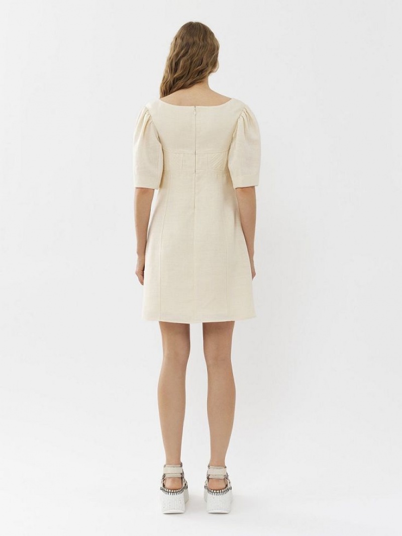 COCONUT MILK Chloe Boat-neck Mini Dresses | CHE-SR13836