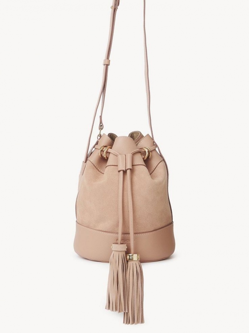 COFFEE PINK Chloe Vicki Bucket Shoulder Bags | CHE-SR14609