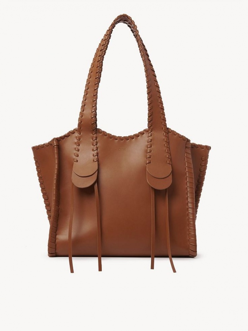 Caramel Chloe Medium Mony Tote Bags | CHE-SR13311