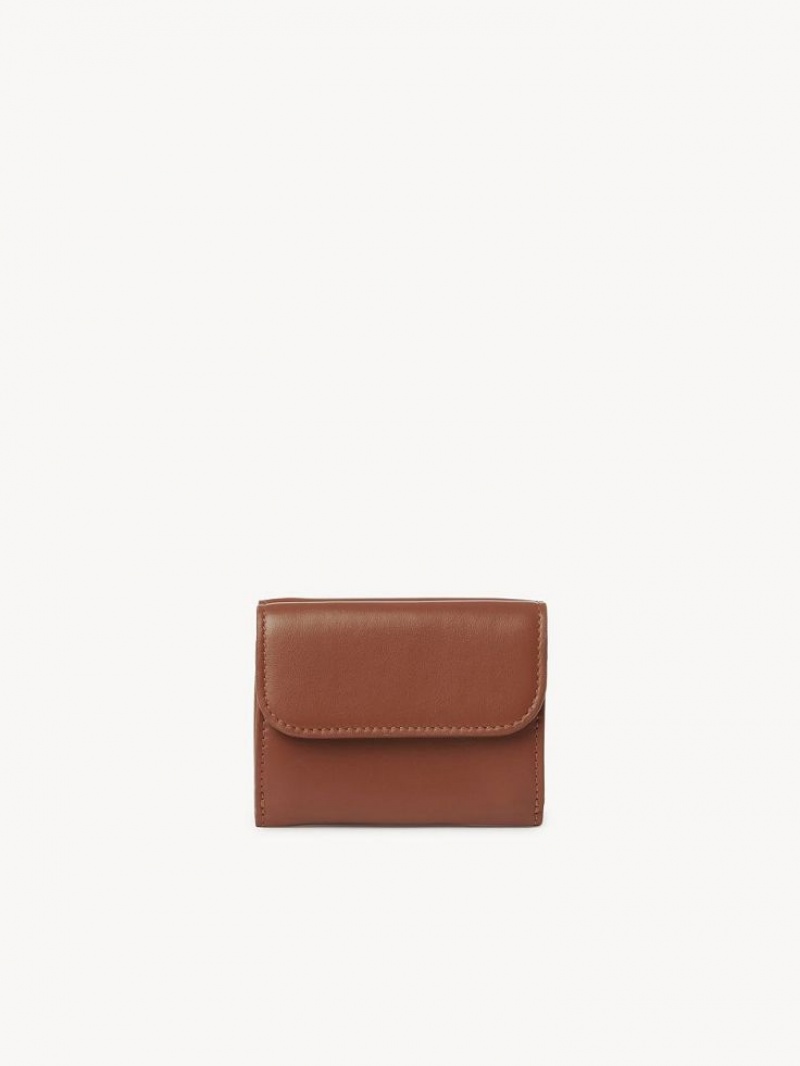 Caramel Chloe Sense Mini Tri-fold Compact Wallets | CHE-SR14276