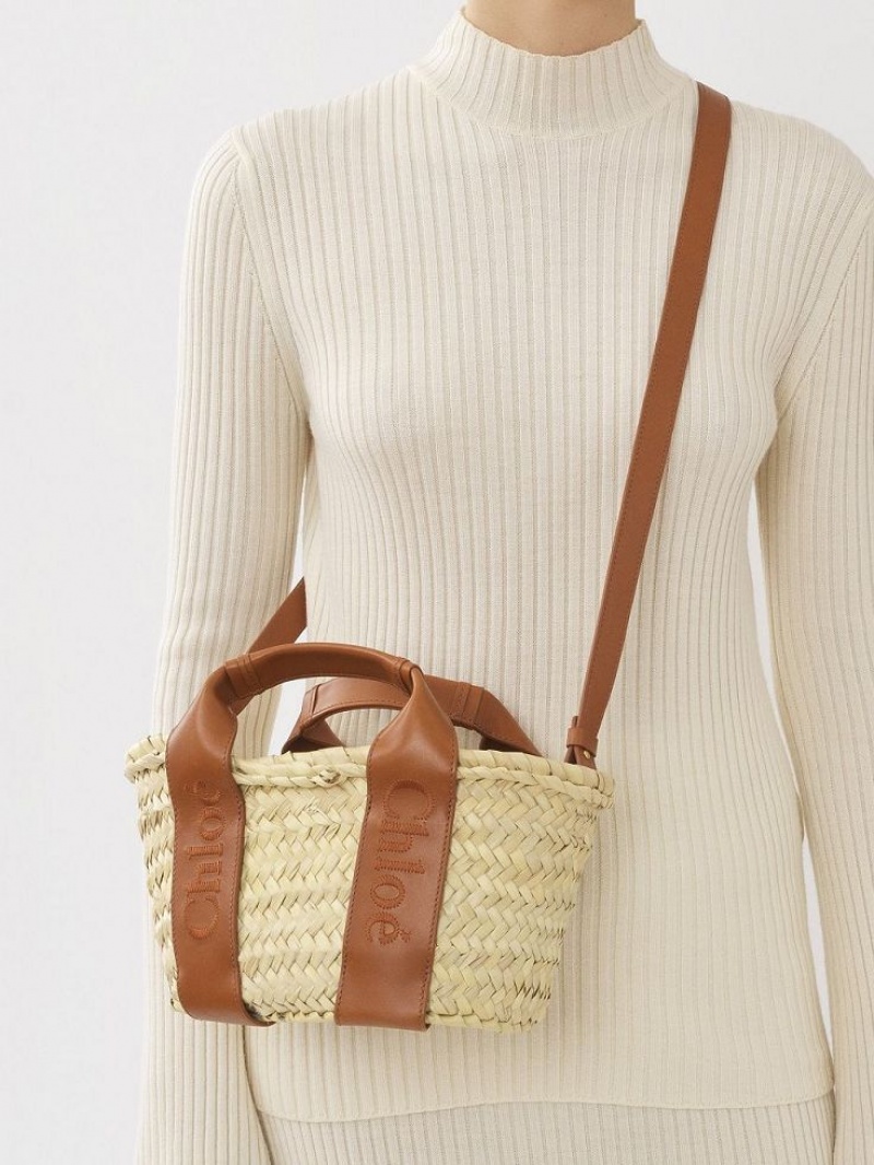 Caramel Chloe Sense Small Basket Shoulder Bags | CHE-SR13403