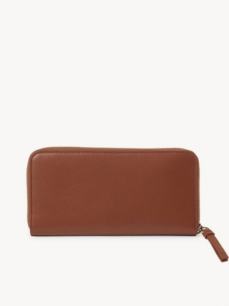 Caramel Chloe Sense Zippered Long Wallets | CHE-SR14299