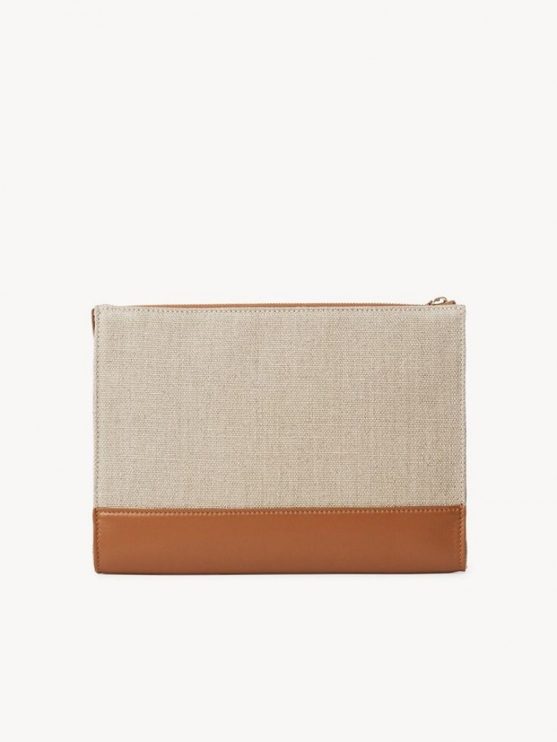 Caramel Chloe Sense Zippered Pouches | CHE-SR14329