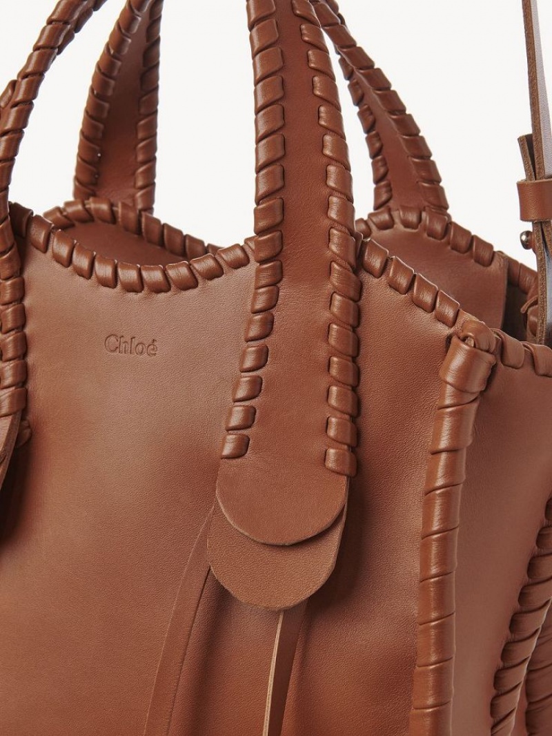 Caramel Chloe Small Mony Tote Bags | CHE-SR13310