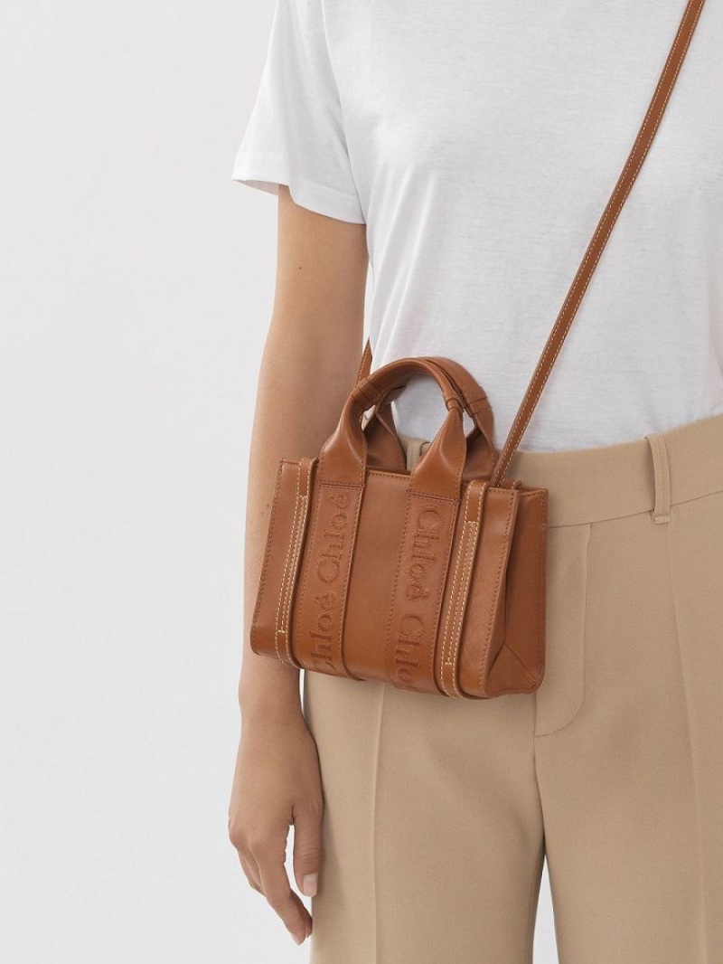 Caramel Chloe Woody Tote 1 Mini Bags | CHE-SR13726