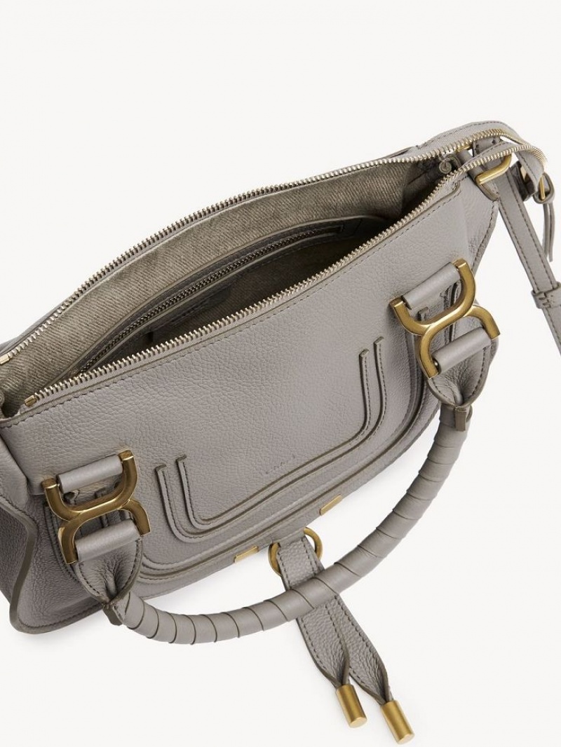 Cashmere Grey Chloe Marcie Small Double Carry Crossbody Bags | CHE-SR13547