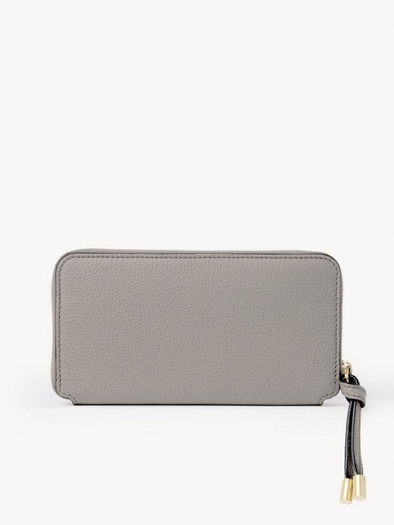 Cashmere Grey Chloe Marcie Zippered Long Wallets | CHE-SR14297