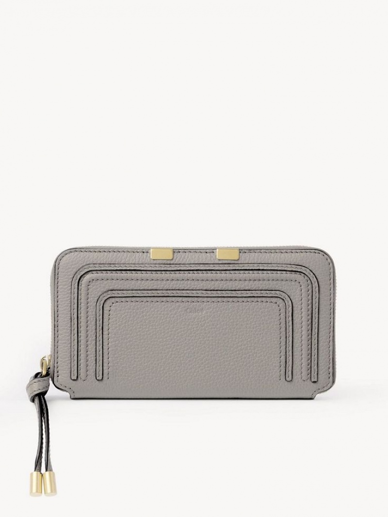 Cashmere Grey Chloe Marcie Zippered Long Wallets | CHE-SR14297