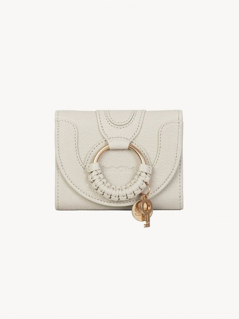 Cement Beige Chloe Hana Trifold Compact Wallets | CHE-SR14907