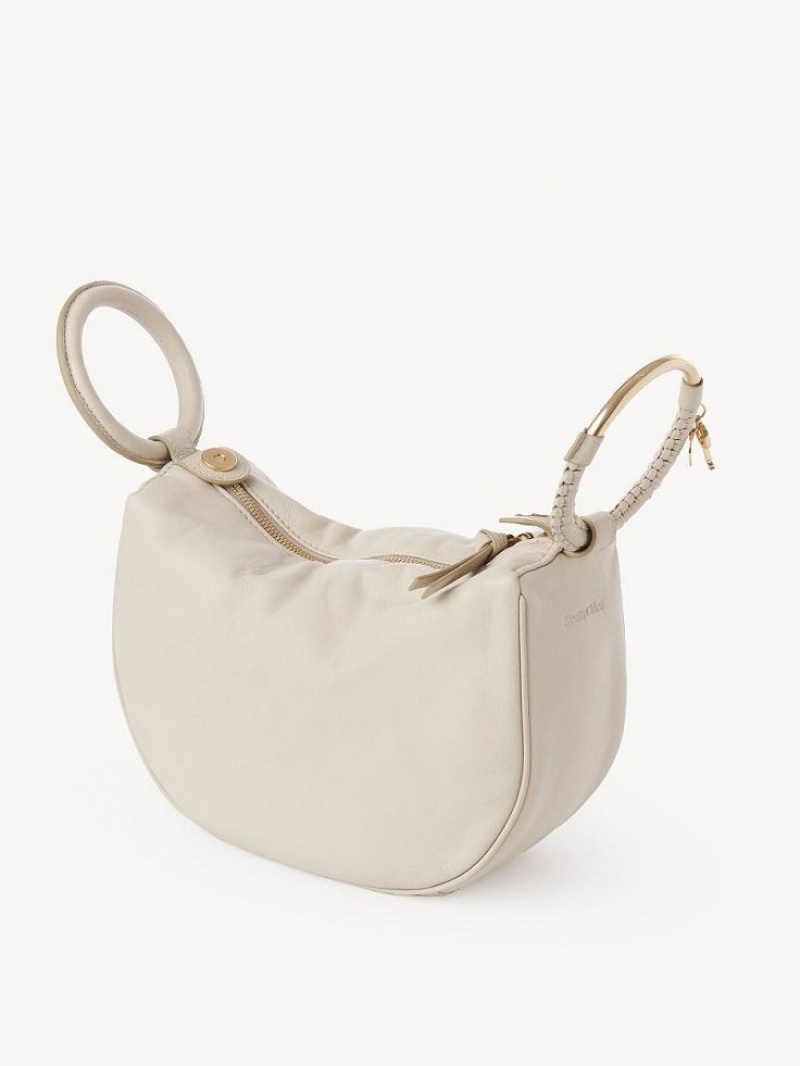 Cement Beige Chloe Hana Wristlet Crossbody Bags | CHE-SR14720