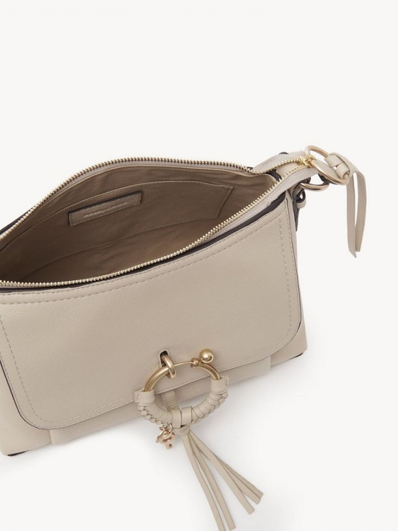 Cement Beige Chloe Joan Small Shoulder Bags | CHE-SR14681