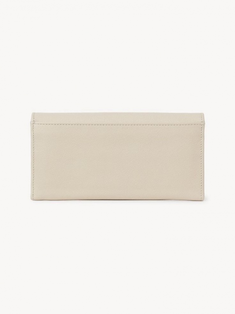 Cement Beige Chloe Lizzie Long Wallets | CHE-SR14917