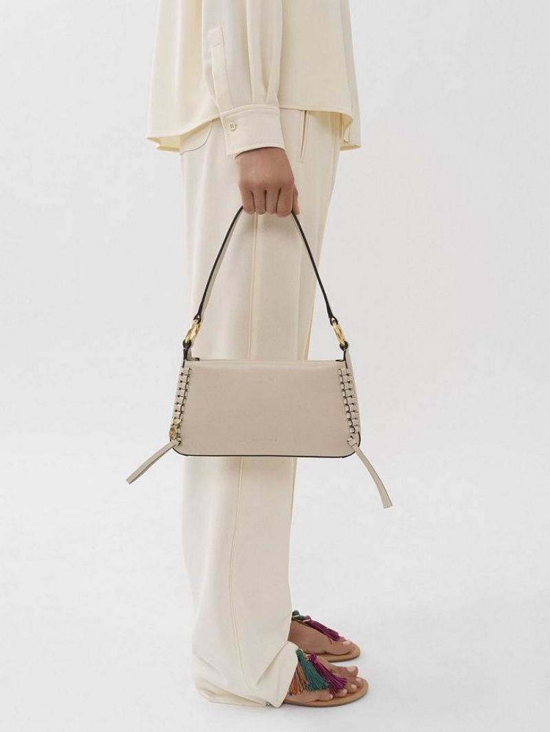 Cement Beige Chloe Tilda Uette Shoulder Bags | CHE-SR14670