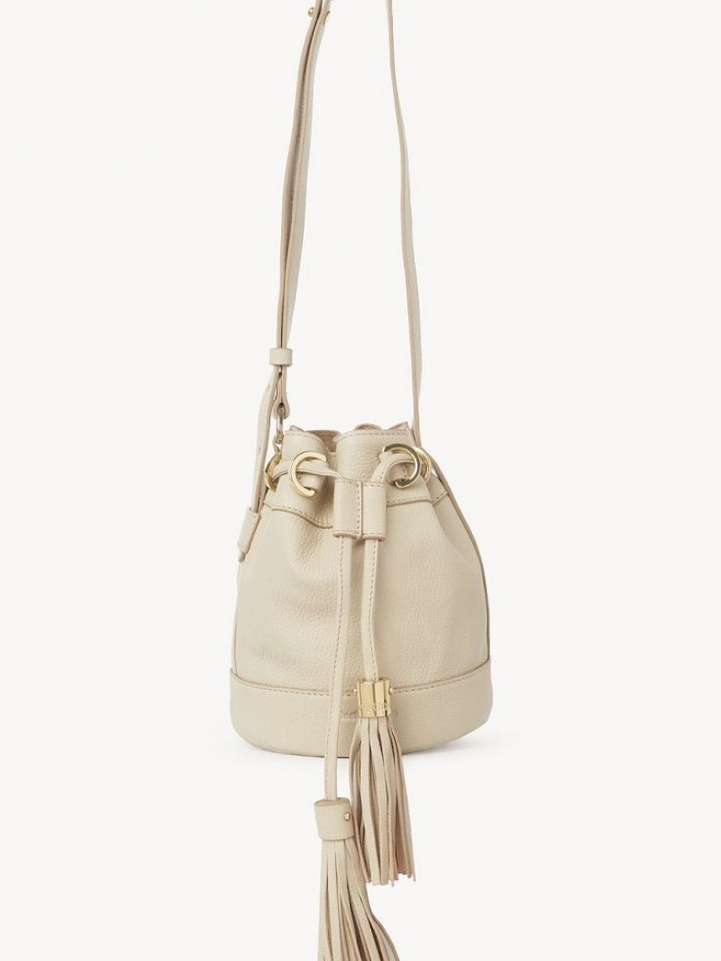 Cement Beige Chloe Vicki Small Bucket Shoulder Bags | CHE-SR14643