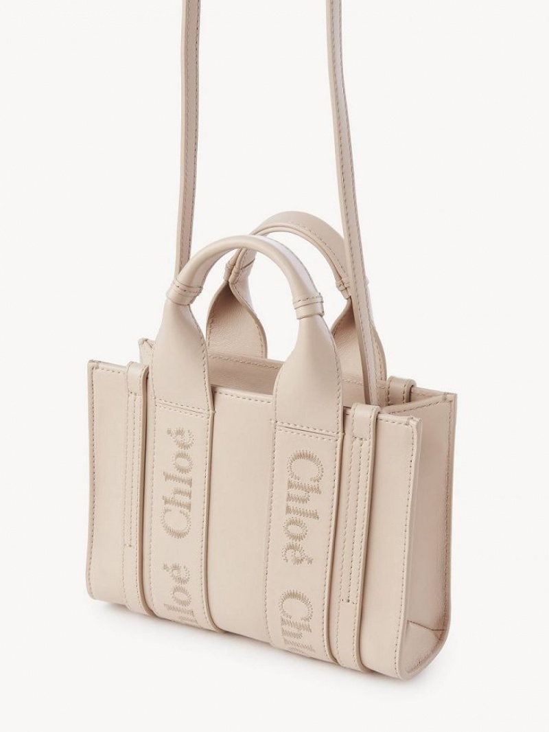 Cement Pink Chloe Mini Woody Crossbody Bags | CHE-SR13562