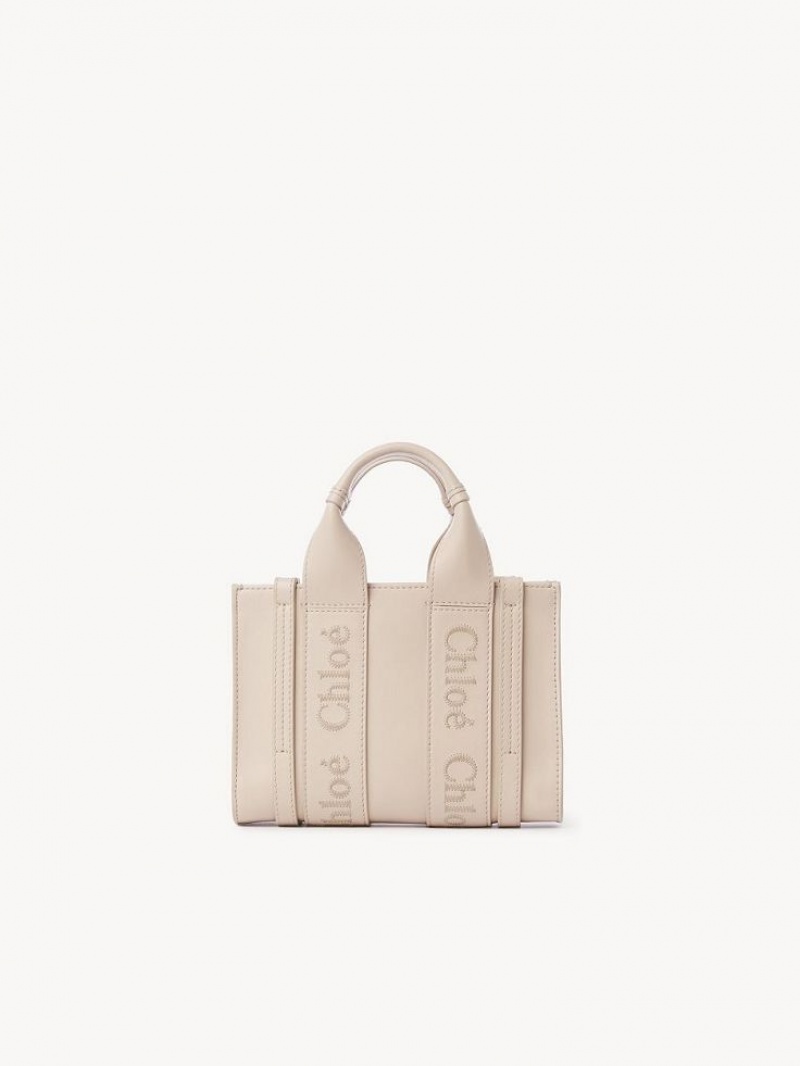 Cement Pink Chloe Woody Tote 1 Mini Bags | CHE-SR13689